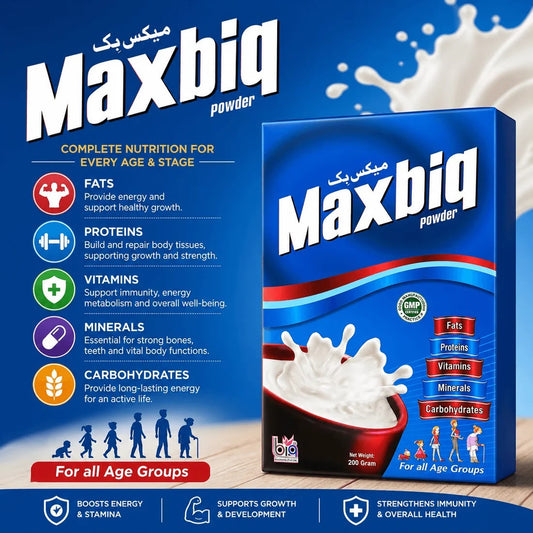 Maxbiq Powder 200 gram– Children Growth and Health Supplement