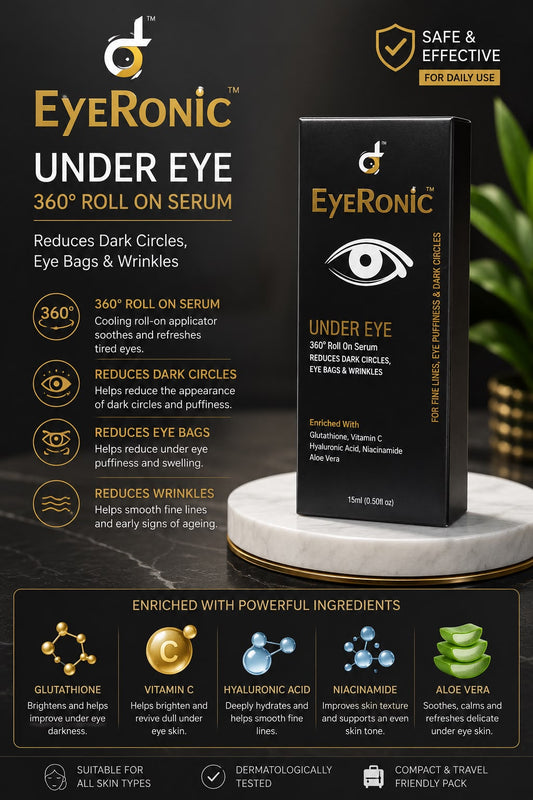 EyeRonic Under Eye Roll-On Serum | Dark Circles & Puffiness Care (15ml)