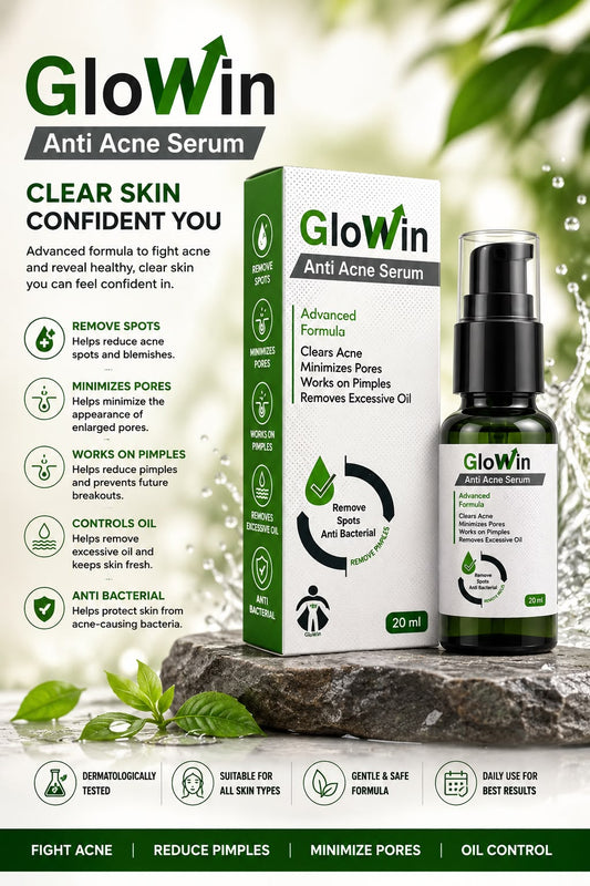 GloWin Anti Acne Serum – Advanced Formula for Acne-Prone Skin | 20ml