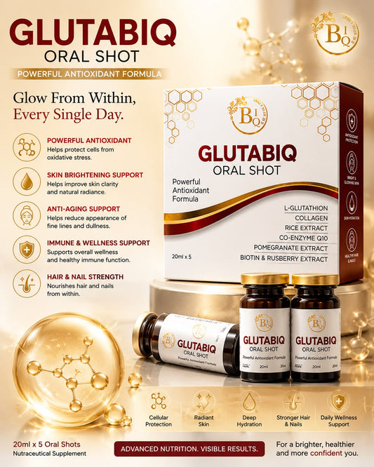 GLUTABIQ Oral Shot – Advanced Antioxidant & Skin Wellness Formula (20ml × 5 Shots)